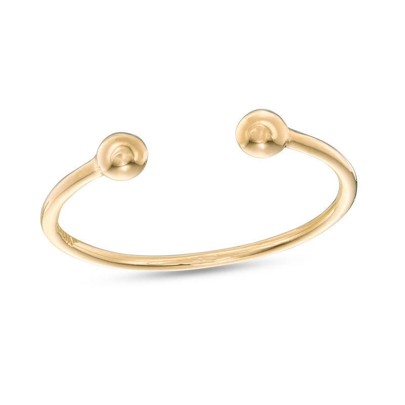 Double Ball Stackable Wrap Ring in 10K Gold - Size 7