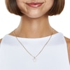 Thumbnail Image 3 of Cubic Zirconia Small Heart Outline Necklace Charm in 10K Solid Gold