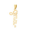 Thumbnail Image 1 of Cursive "grace" Necklace Charm in 10K Gold