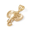 Thumbnail Image 1 of Textured Elephant Head Two-Tone Necklace Charm in 10K Solid Gold