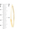 Thumbnail Image 2 of Made in Italy Glitter Enamel Oval Flat Hoop Earrings in 10K Solid Gold Wire and Tube