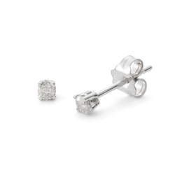1/10 CT. T.W. Diamond Solitaire Stud Earrings in 10K White Gold