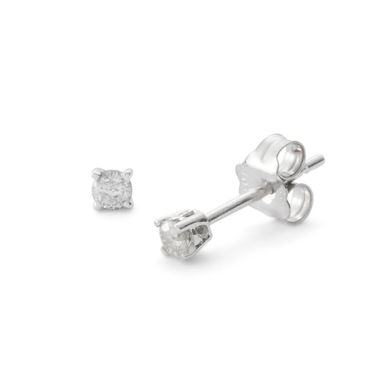 10K White Gold 1/4 CT. T.W. Diamond Solitaire Studs