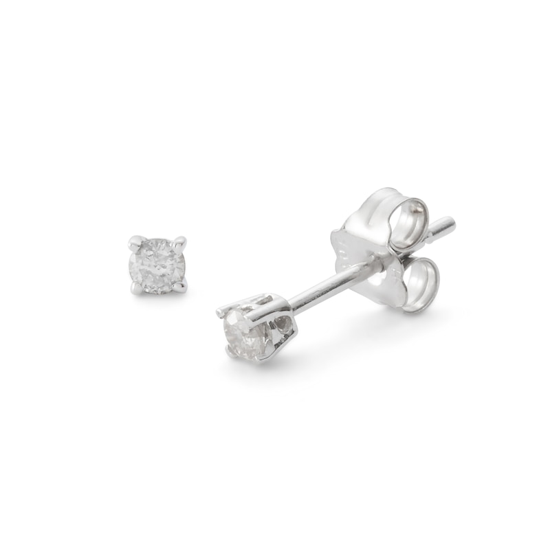 Main Image 1 of 10K White Gold 1/4 CT. T.W. Diamond Solitaire Studs