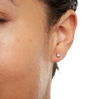 10K White Gold 1/4 CT. T.W. Diamond Solitaire Studs