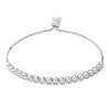 Thumbnail Image 1 of Cubic Zirconia Bubble Bolo Bracelet in Solid Sterling Silver - 10"