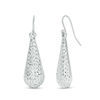 Thumbnail Image 1 of Diamond-Cut Elongated Teardrop Earrings in Sterling Silver