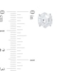 Thumbnail Image 2 of 8mm Hexagon-Shaped Cubic Zirconia Solitaire Stud Earrings in Sterling Silver - XL Post