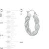 Thumbnail Image 1 of 20mm Multi-Finish Twist Tube Hoop Earrings in Sterling Silver