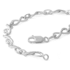 Thumbnail Image 3 of Diamond Accent Infinity Link Bracelet in Sterling Silver - 7.5"