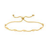 Thumbnail Image 0 of Oval Bead Station Bolo Bracelet in 10K Gold - 9"