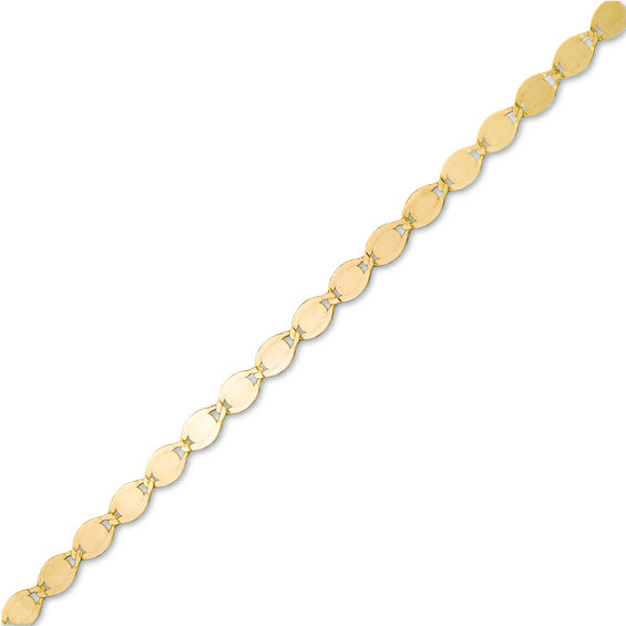 040 Gauge Valentino Chain Bracelet in 10K Gold - 7.5"