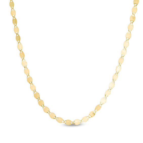030 Gauge Valentino Chain Necklace in 10K Gold - 18"