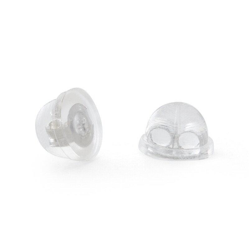 Main Image 2 of Cubic Zirconia Square Composite Frame Vintage-Style Stud Earrings in Solid Sterling Silver
