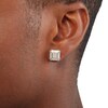 Thumbnail Image 2 of Cubic Zirconia Square Composite Frame Vintage-Style Stud Earrings in Solid Sterling Silver