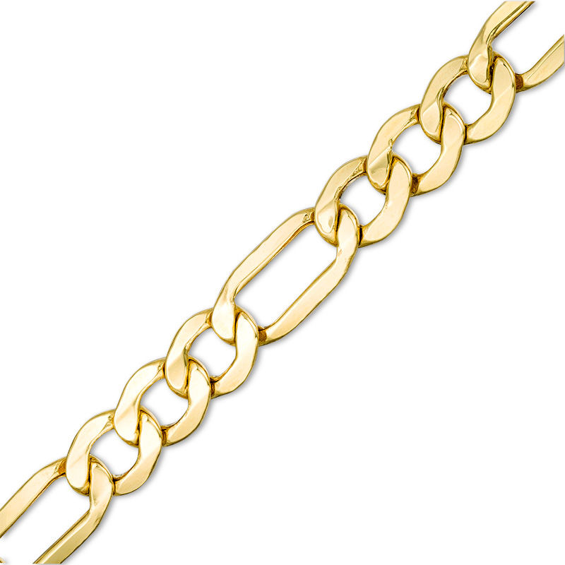180 Gauge Figaro Chain Bracelet in 10K Gold - 8.5"