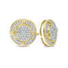 Thumbnail Image 1 of 1/6 CT. T.W. Composite Diamond Quad Screw Stud Earrings in 10K Gold