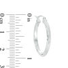 Multi-Finish Laurel Tube Hoop Earrings in Sterling Silver