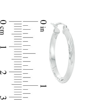 Multi-Finish Laurel Tube Hoop Earrings in Sterling Silver