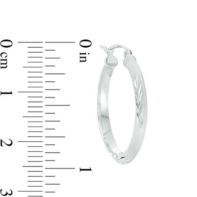 Multi-Finish Laurel Tube Hoop Earrings in Sterling Silver