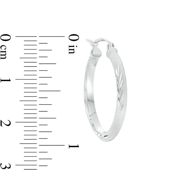 Multi-Finish Laurel Tube Hoop Earrings in Sterling Silver