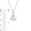 Thumbnail Image 2 of Cubic Zirconia Anchor with Rope Pendant in Sterling Silver