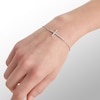 Thumbnail Image 3 of Cubic Zirconia Cross Bolo Bracelet in Sterling Silver - 8"
