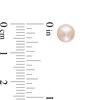 Thumbnail Image 2 of 6mm Dyed Pink Freshwater Cultured Pearl Stud Earrings in 10K Gold