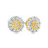 1/ CT. T.W. Composite Diamond Flower Stud Earrings in 10K Gold