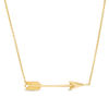 Thumbnail Image 1 of Sideways Arrow Necklace in 14K Gold - 17"