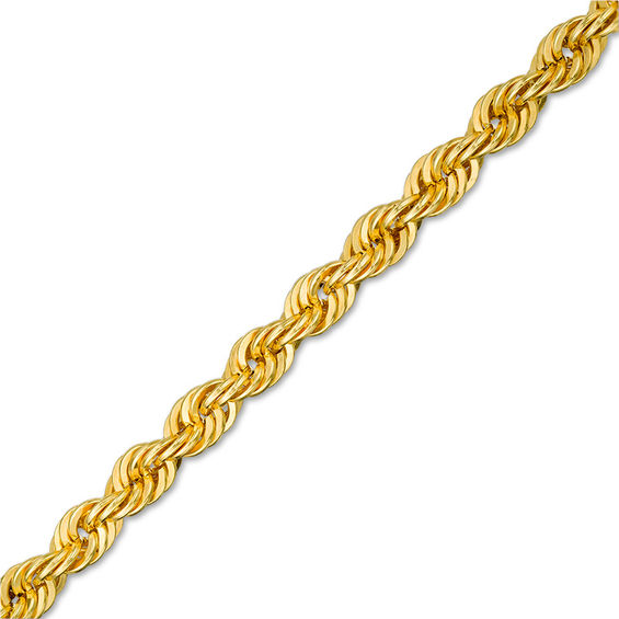 036 Gauge Rope Chain Bracelet in 10K Gold - 8.5"