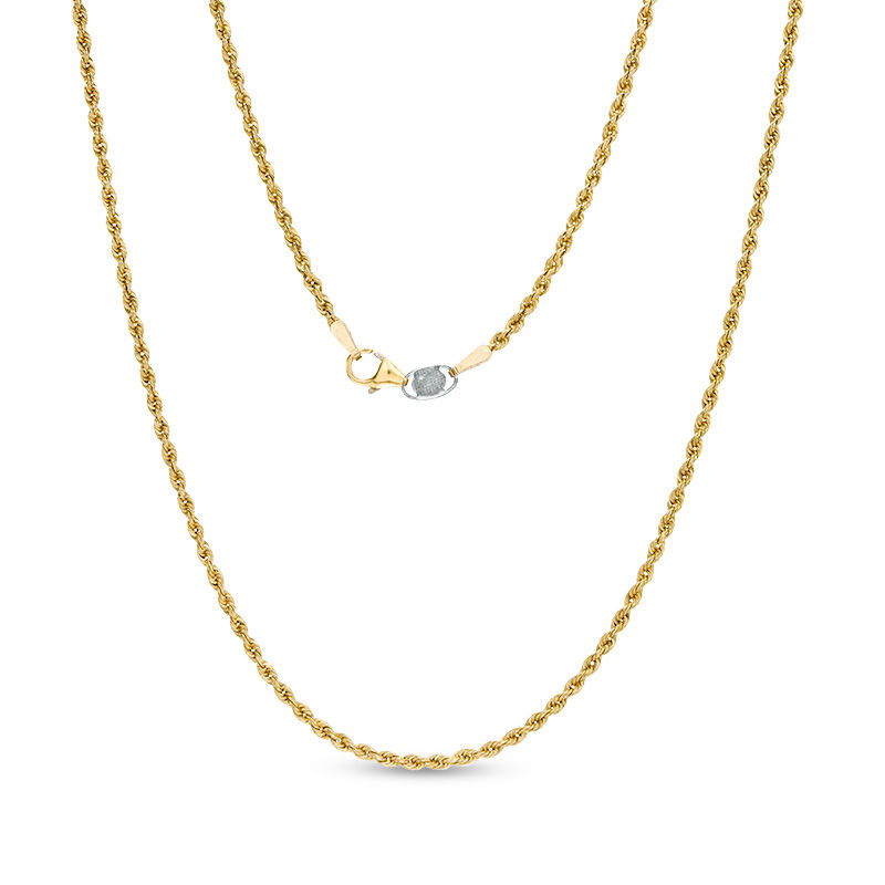 Gauge Rope Chain Necklace in 10K Gold Bonded Sterling Silver