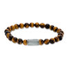 Thumbnail Image 0 of 8mm Tiger's Eye Bead Bracelet with Sterling Silver Closure - 8.5"