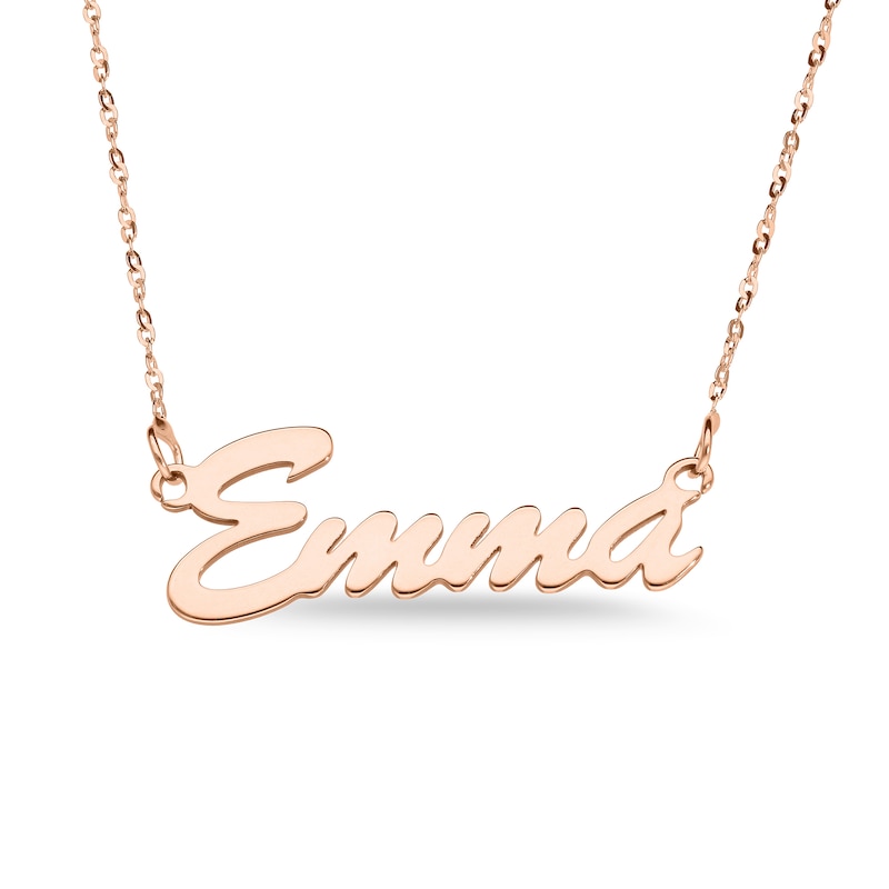 Script Name Necklace in 10K Rose Gold (1 Line)