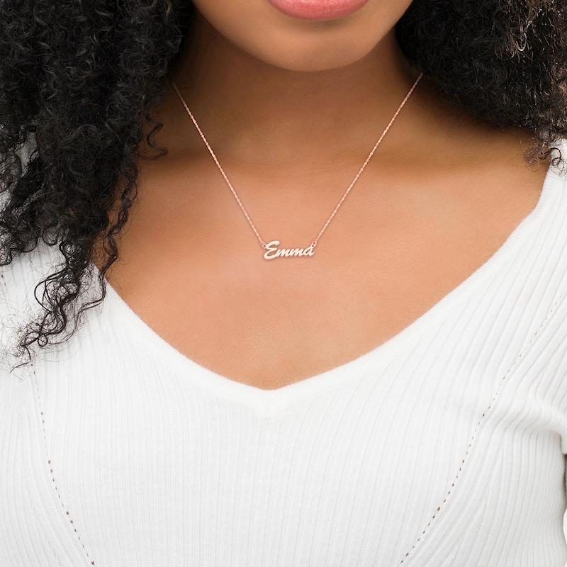 Script Name Necklace in 10K Rose Gold (1 Line)