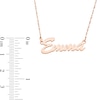 Thumbnail Image 2 of Script Name Necklace in 10K Rose Gold (1 Line)