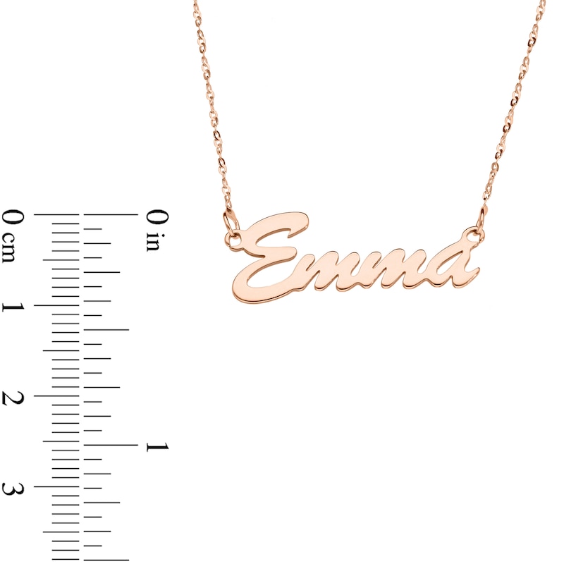 Script Name Necklace in 10K Rose Gold (1 Line)