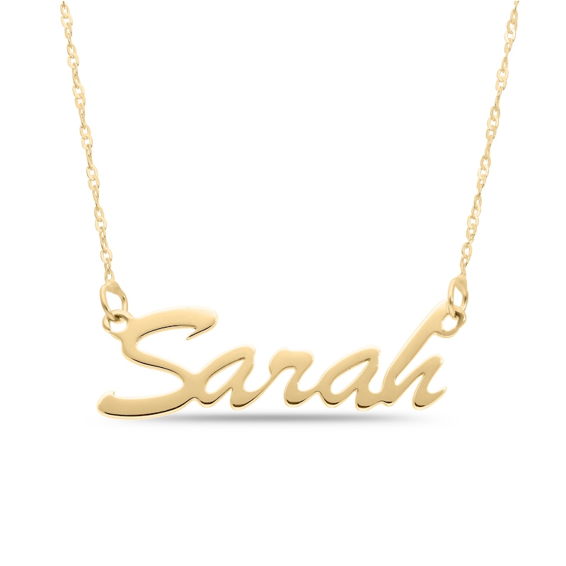 Script Name Necklace in 10K Gold (1 Line)