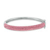 Thumbnail Image 1 of Child's Sterling Silver Pink Crystal Bangle - 5.5"