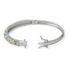 Thumbnail Image 2 of Child's Sterling Silver Multi-Color Crystal Bangle - 5.5"