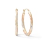 Thumbnail Image 1 of 25mm Diamond-Cut Hoop Earrings in 10K Stamp Hollow Tri-Tone Gold