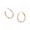 Thumbnail Image 2 of 25mm Diamond-Cut Hoop Earrings in 10K Stamp Hollow Tri-Tone Gold