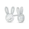 Thumbnail Image 1 of Child's 4mm Cubic Zirconia Bunny Ears Stud Earrings in Sterling Silver
