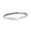 Child's Multi-Color Cubic Zirconia Eternity Band in Sterling Silver - Size 3
