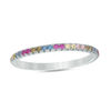 Thumbnail Image 1 of Child's Multi-Color Cubic Zirconia Eternity Band in Sterling Silver - Size 3