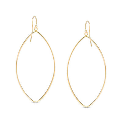 Made in Italy Oval Dangle Drop Earrings in 10K Gold
