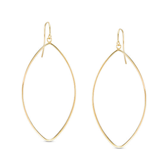 Made in Italy Oval Dangle Drop Earrings in 10K Gold