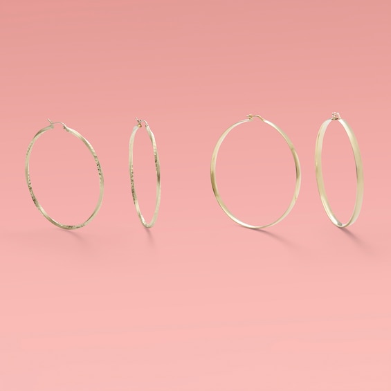 10K Gold Bonded Hoops Made in Italy