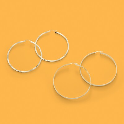 10K Gold Bonded Hoops Made in Italy