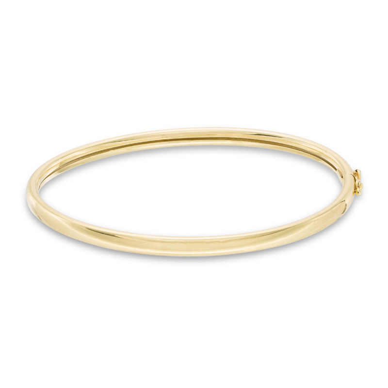 Main Image 1 of 4mm Bangle in 10K Gold Bonded Sterling Silver - 7.5"